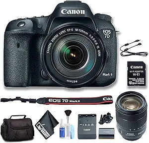 Canon 9128B135 EOS 7D Mark II DSLR Bundle - 18-135mm Lens, Wi-Fi Adapter