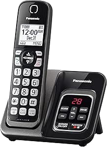 Panasonic KX-TGD530M-cr Cordless Phone Answering Machine Renewed
