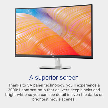 Dell S3222HN - 31.5-inch Curved Monitor - FHD 75Hz - Silver