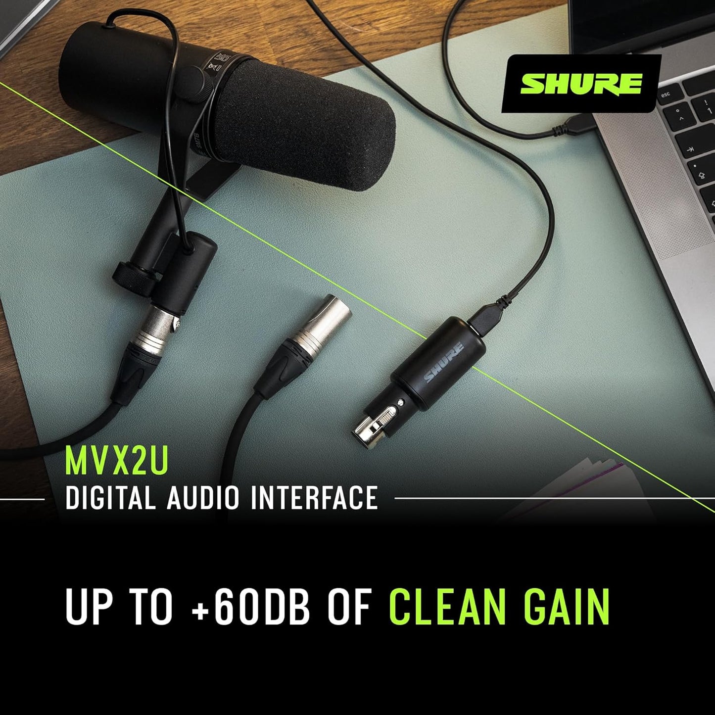 Shure MVX2U XLR-to-USB Digital Audio Interface