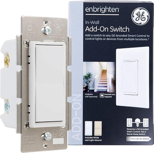 GE 12723 Enbrighten Add-On Smart Switch Z-Wave/Zigbee