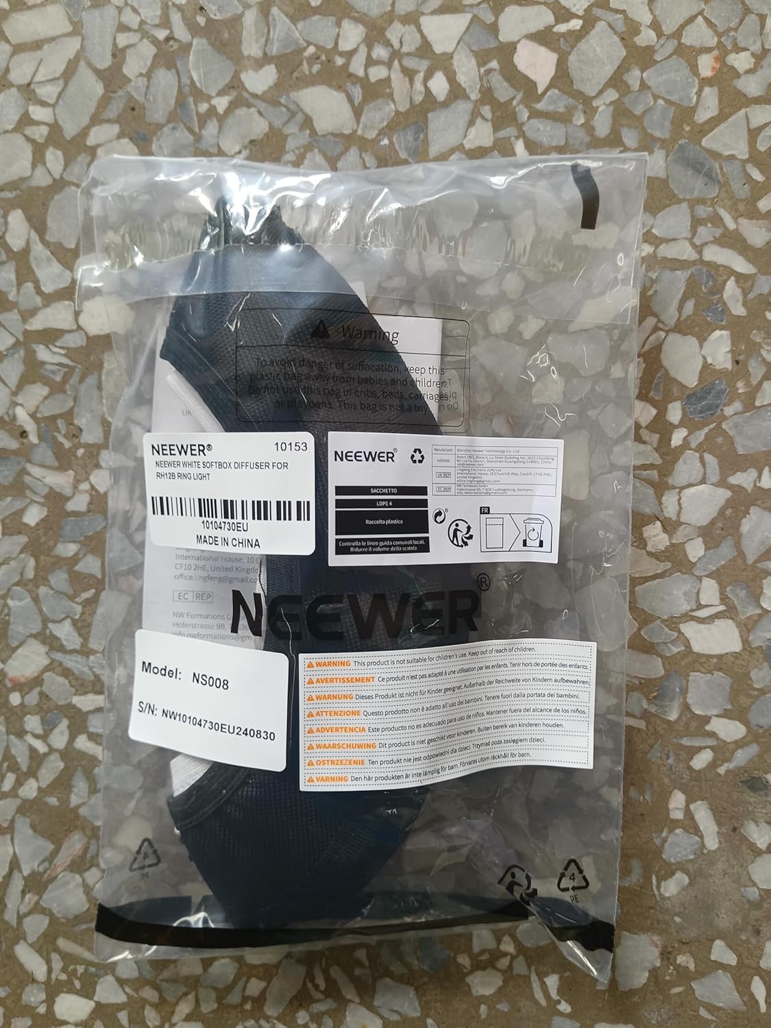 NEEWER RH12B/RH12C Ring Light Diffuser Softbox - 12 inch