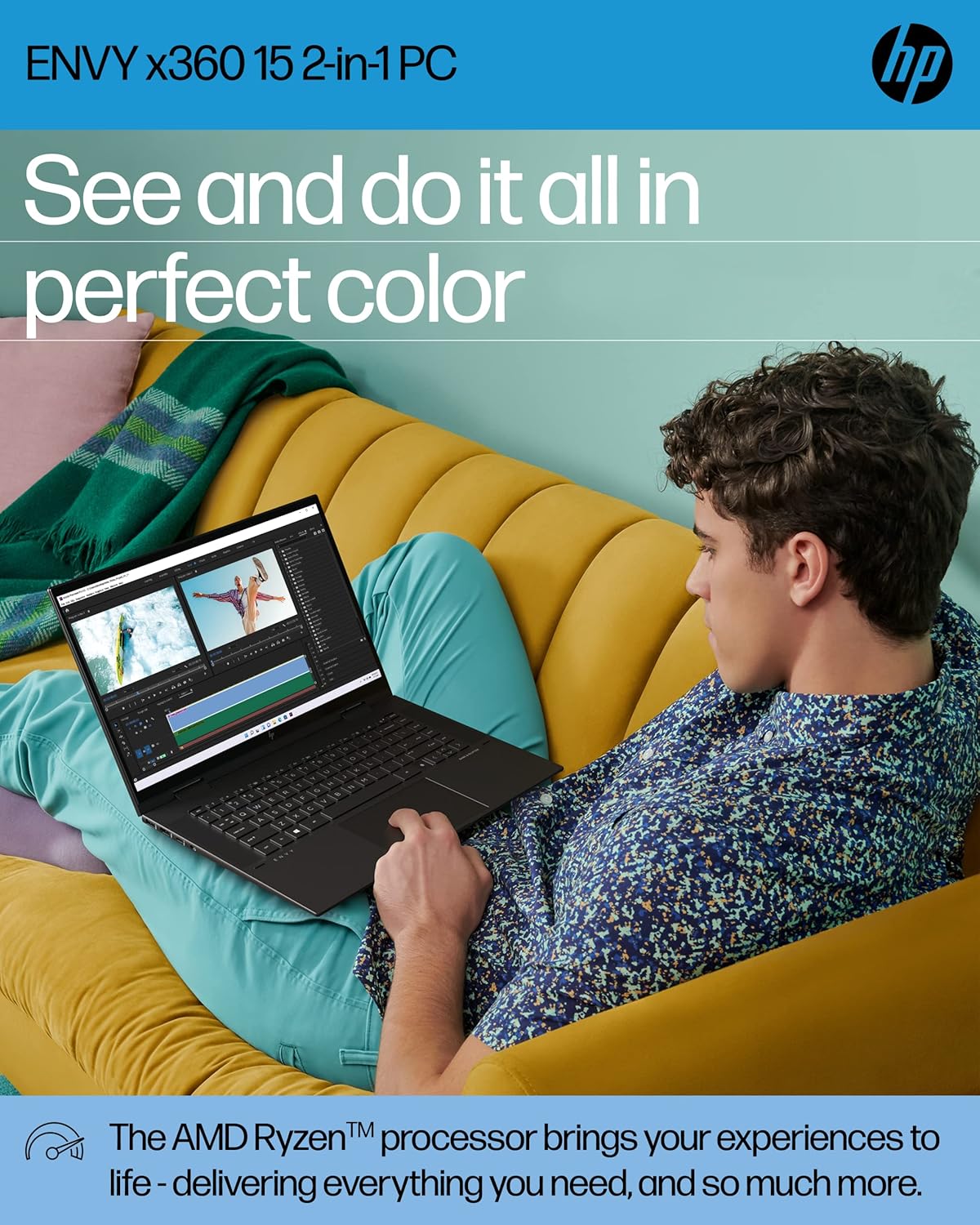 HP 15-eu1026nr ENVY x360 15" Ryzen 7 Convertible Laptop