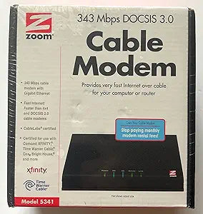 Zoom 5341-02-03H DOCSIS 3.0 Cable Modem - High Speed