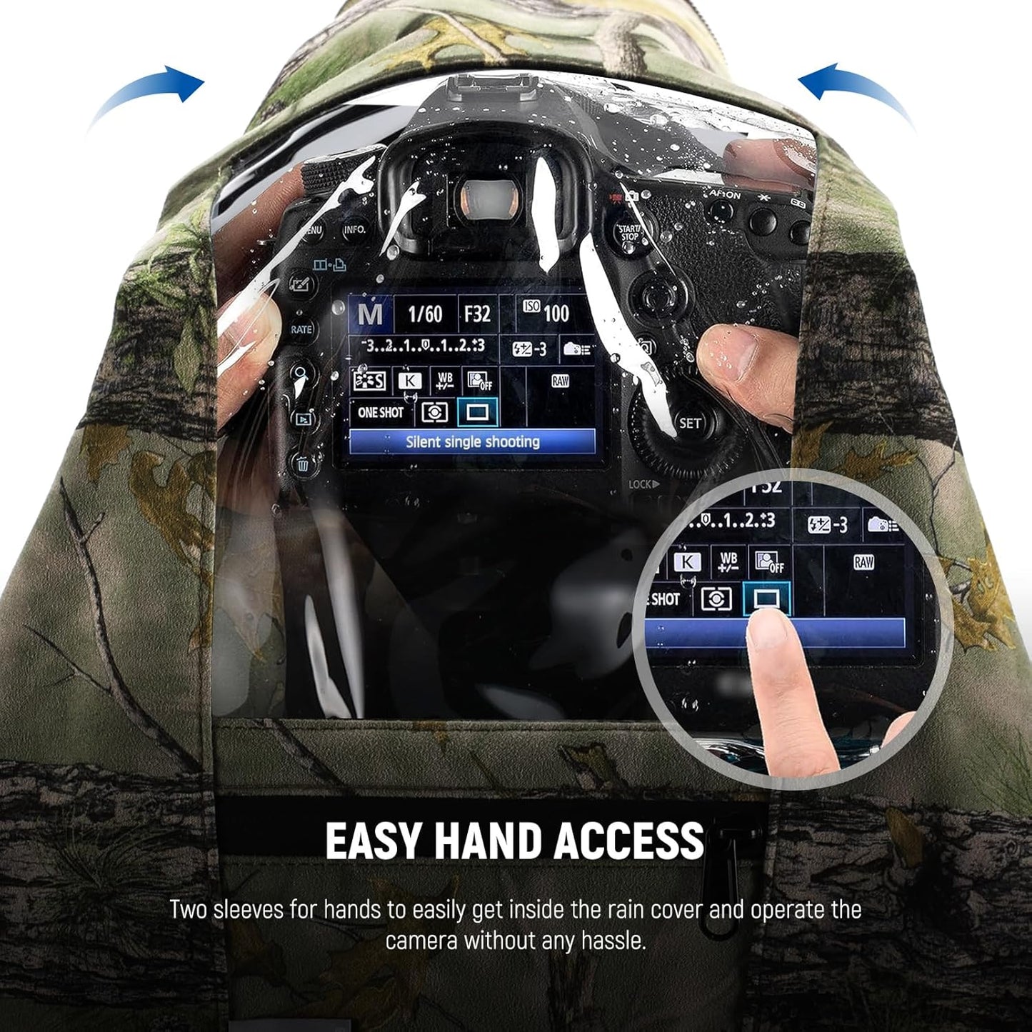 Neewer PB021 Camera Rain Cover Camouflage Medium