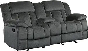 Lexicon 194840134534 Caspian Fabric Double Glider Loveseat