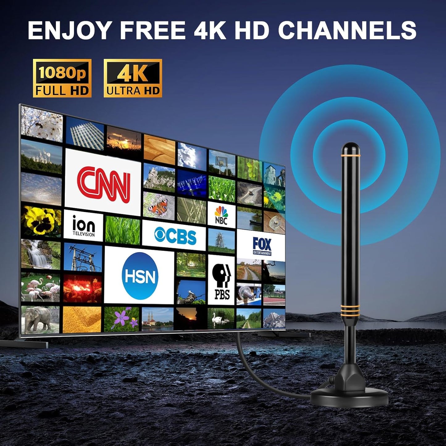 RCA TV Antenna Indoor 400+ Mile Range HD