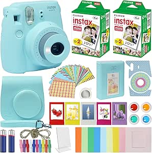 Fujifilm Instax Mini 9 Ice Blue Camera Bundle