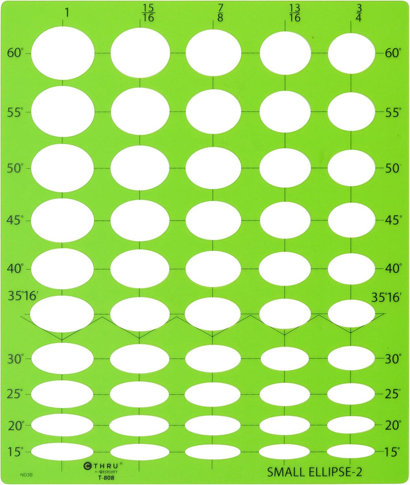 Westcott T-808 Small Ellipse Template Drafting Tool — main product image