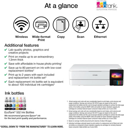 Epson ET-8550 EcoTank Photo Wireless All-in-One Printer