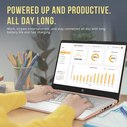 HP Stream N4120 14" HD Celeron Laptop, 256GB