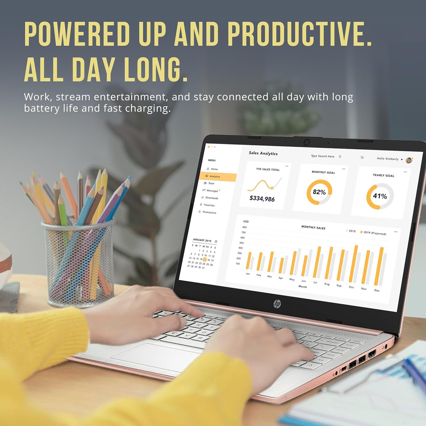 HP Stream - 14" Celeron, 32GB RAM, 288GB Storage, Laptop Bundle