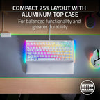 Razer BlackWidow V4 75% Hot-Swap Gaming Keyboard (Renewed)