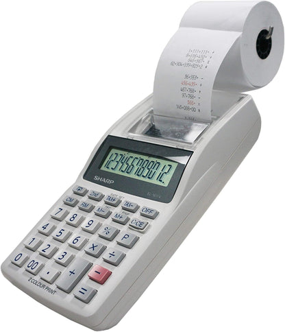 Sharp EL-1611V Handheld Printing Calculator Tax Function
