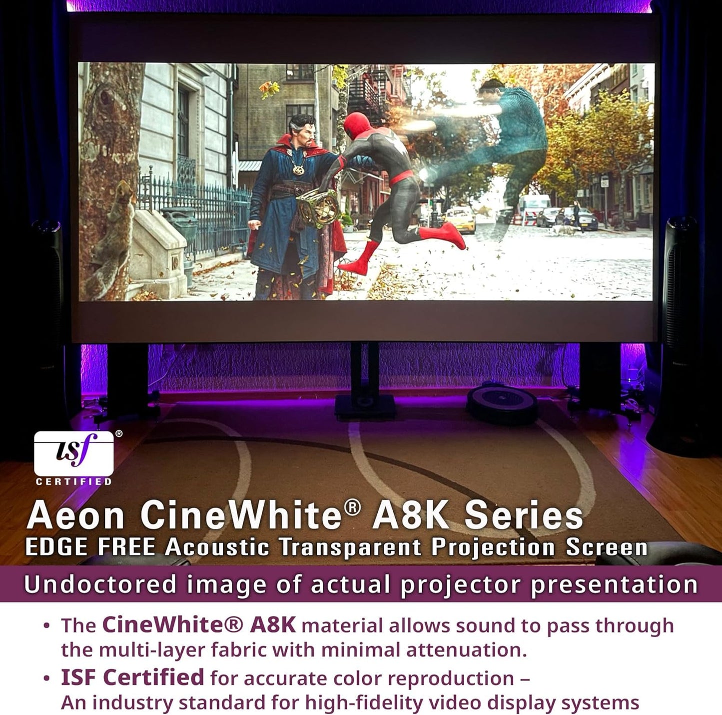 Elite Screens AR138CA8K-WIDE Aeon CineWhite 138" Acoustically Transparent Screen