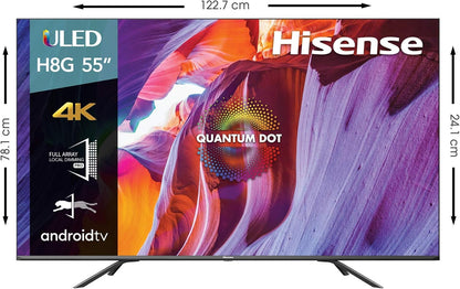 Hisense 55H8G 55-Inch Quantum 4K ULED Android TV (Renewed)
