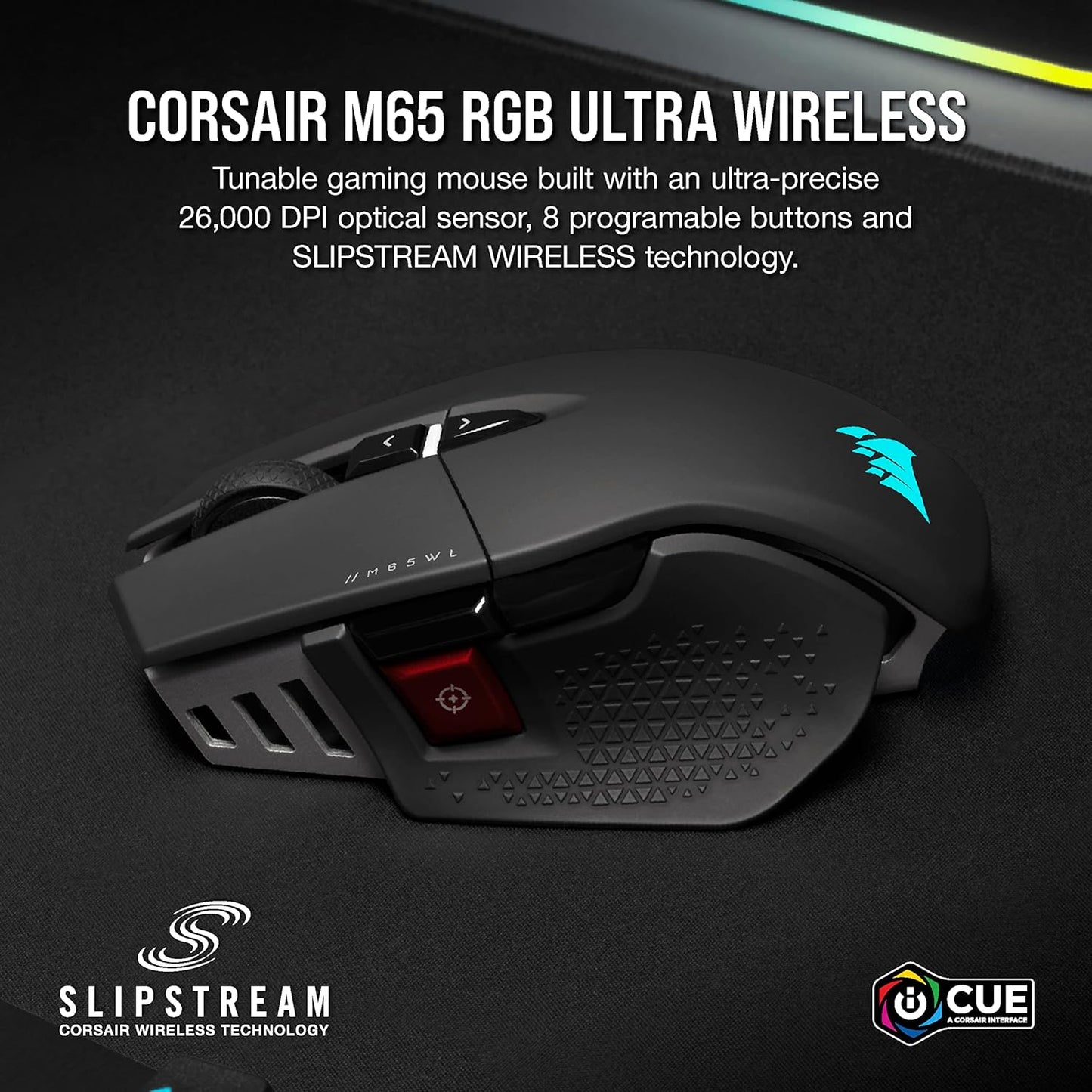 Corsair CH-9319411-NA2 M65 RGB Ultra Wireless Gaming Mouse