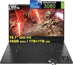 HP Omen 16 Gaming Laptop - i9 12900H, RTX 3060, 165Hz QHD