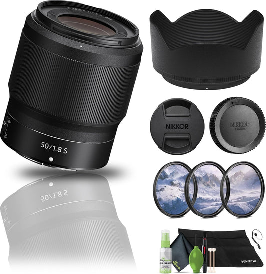 Nikon 20083 NIKKOR Z 50mm f/1.8 S Lens Bundle