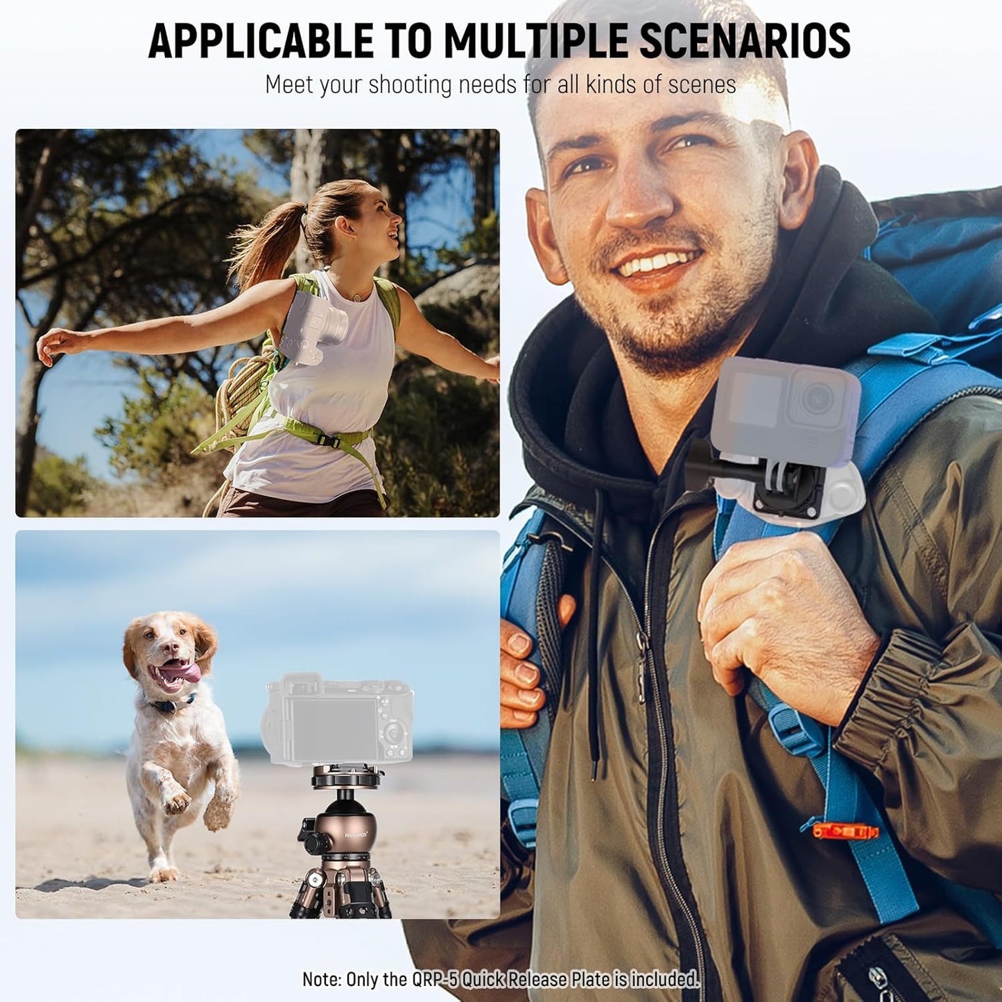 Neewer QPR-5 Quick Release Plate 38mm Arca-Type 2-Pack