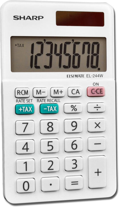 Sharp EL-244WB Compact Business Calculator - White