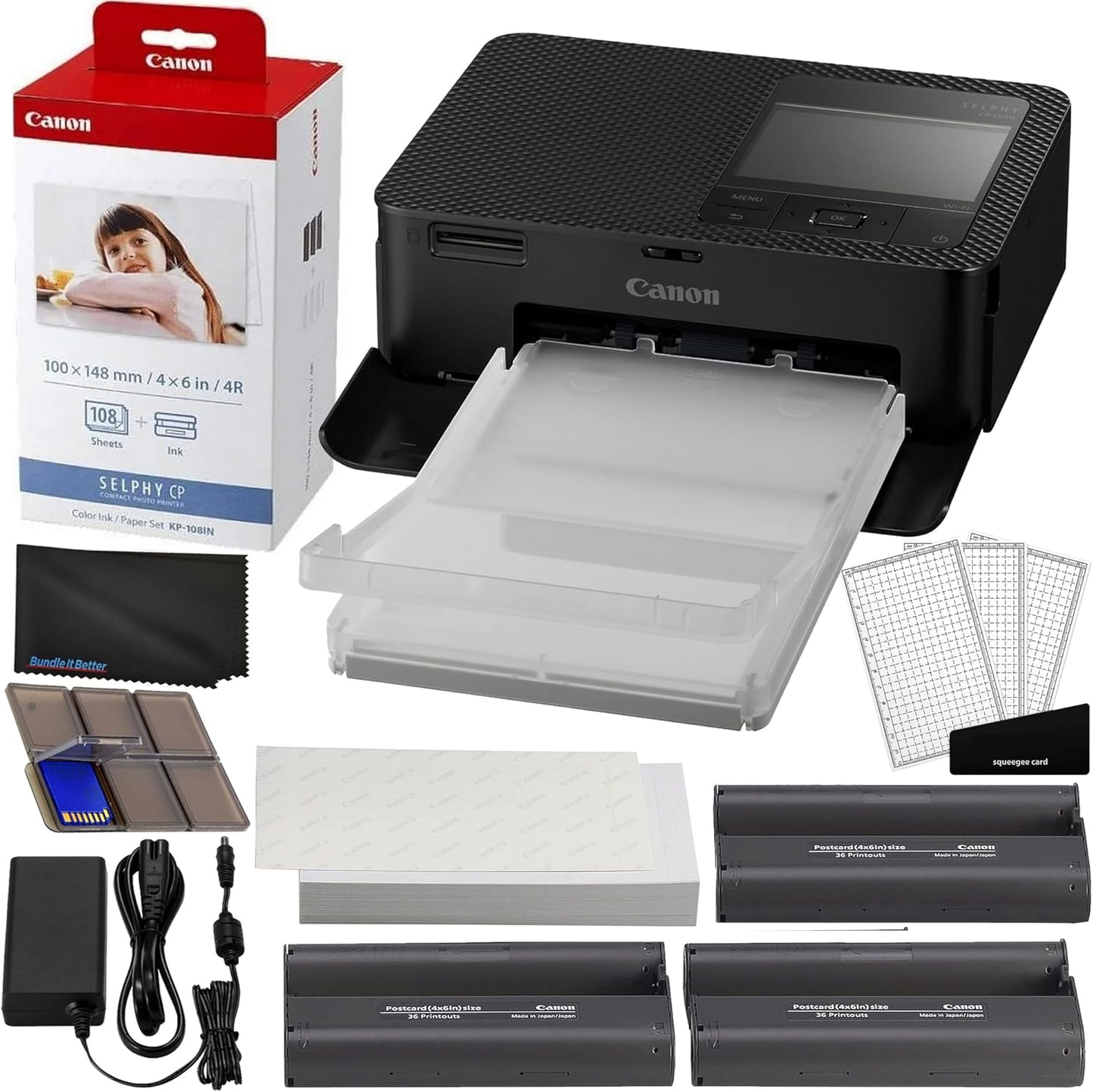 Canon CACP1500 Selphy CP1500 Photo Printer Bundle