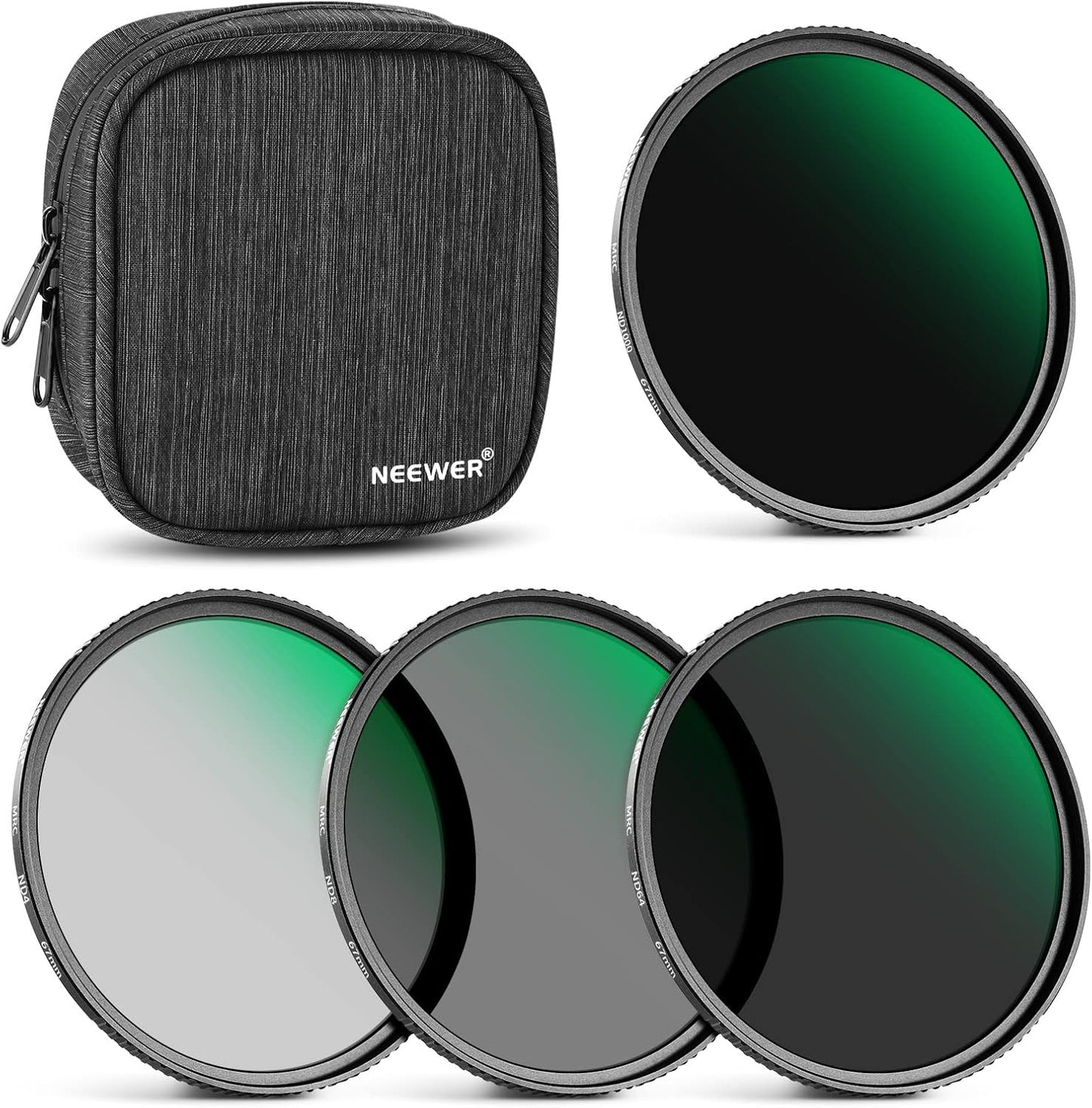 NEEWER 10101286 67mm ND Filter Kit ND1000 ND64 ND8 ND4