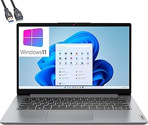 Lenovo 1i Pentium Laptop 4GB 128GB eMMC + 512GB SSD