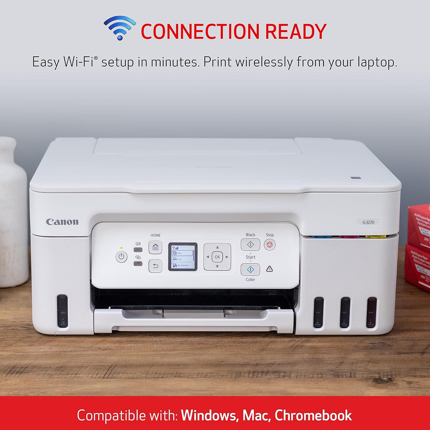 Canon 5805C022 MegaTank G3270 Wireless All-in-One Inkjet Printer