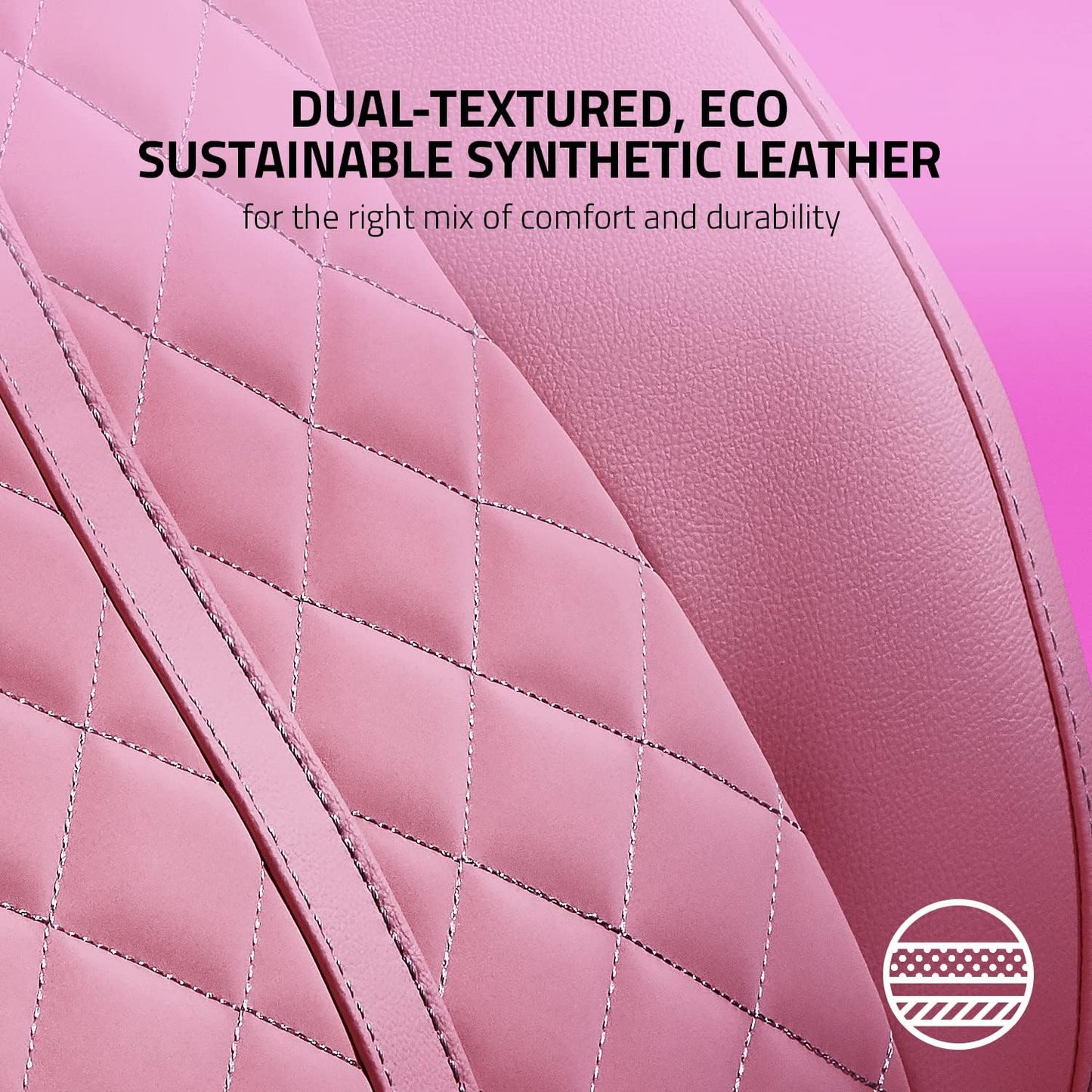 Razer RZ38-03720200-R3U1 Enki Gaming Chair - Pink Lumbar Support