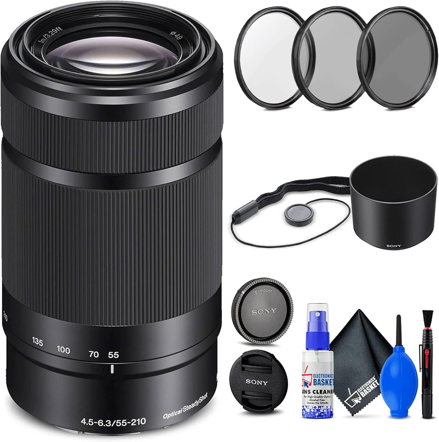 Sony SEL55210/B E 55-210mm OSS Lens Filter Kit (Renewed)