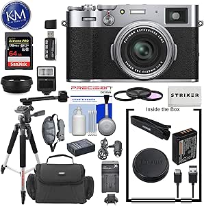 K&M FUJIFILM X100V Silver Digital Camera Bundle — main product image