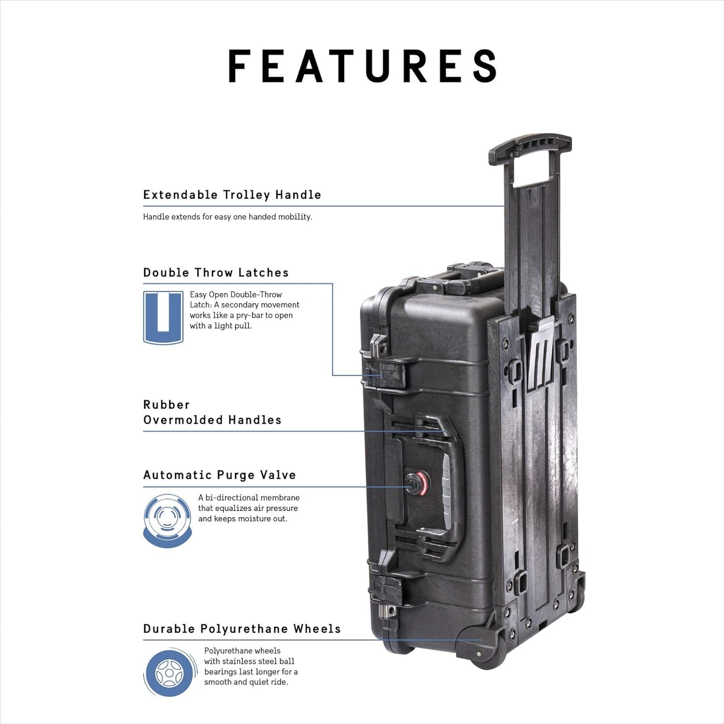 Pelican 039639 1510 Carry On Travel Case