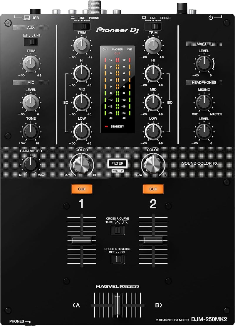 Pioneer DJ DJM250MK2 2-Channel DJ Mixer with Interface — main product image