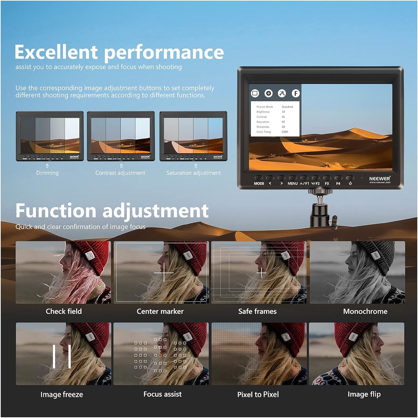 Neewer F100 7-inch HDMI Camera Field Monitor