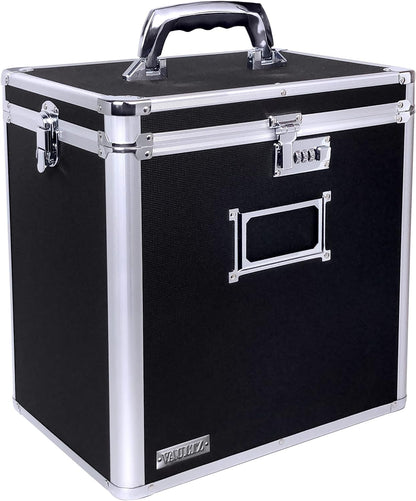 Vaultz VZ00490 Locking Vinyl Record Storage Box 50 Albums
