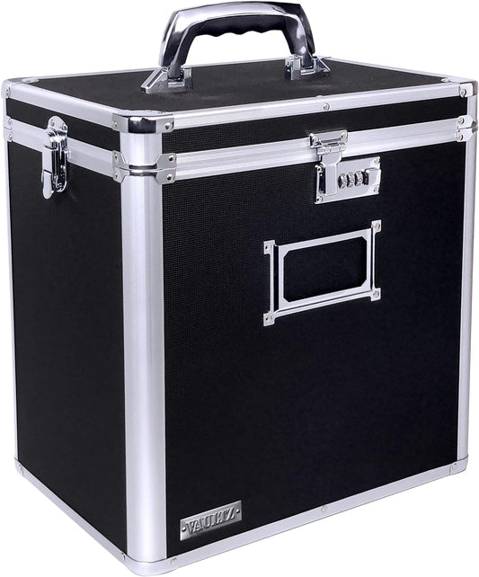 Vaultz VZ00490 Locking Vinyl Record Storage Box 50 Albums