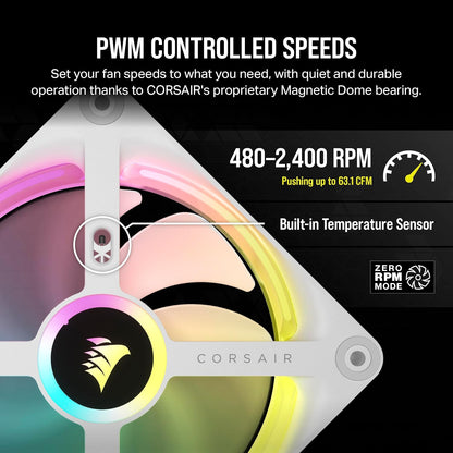 Corsair CO-9051006-WW iCUE LINK QX120 RGB Fan Starter Kit