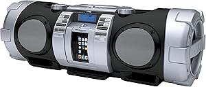 JVC RV-NB50B Boomblaster Portable CD Player iPod Dock