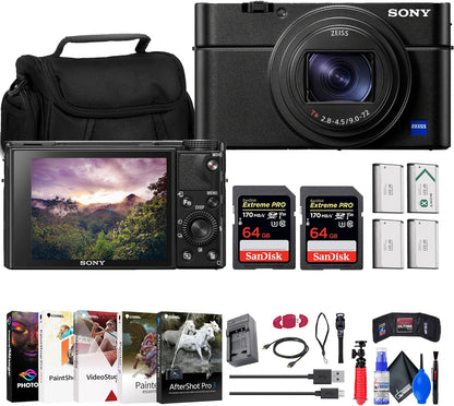 Sony DSC-RX100M7 Cyber-Shot Digital Camera Bundle (Renewed)