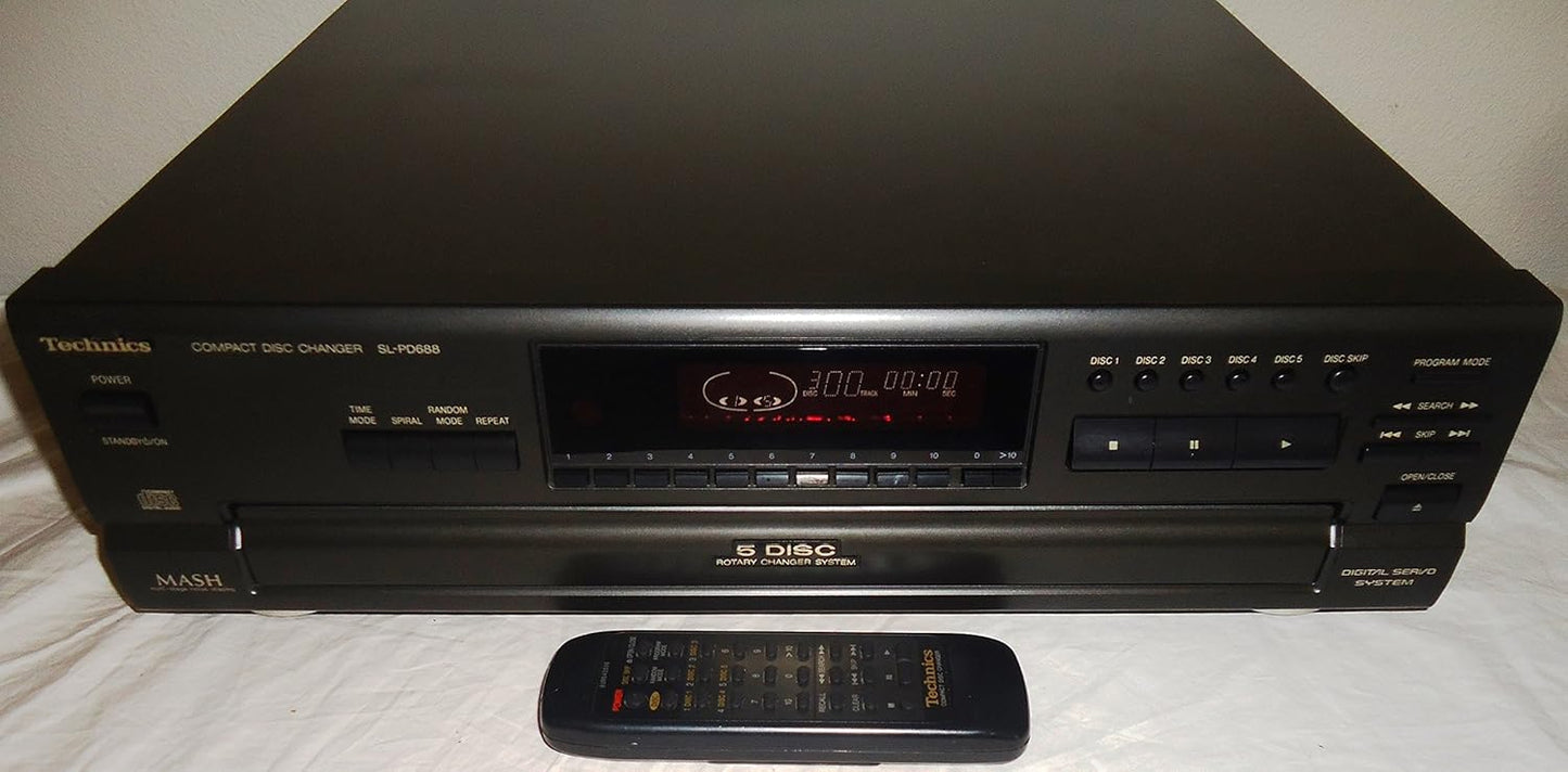 Technics SL-PD688 5-Disc CD Changer Black