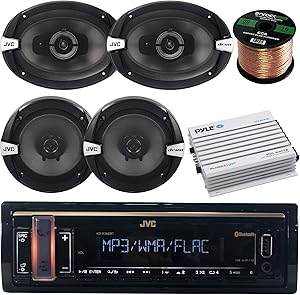 JVC KDR670 Bundle: Headunit Receiver, Speakers, Amplifier, Wire