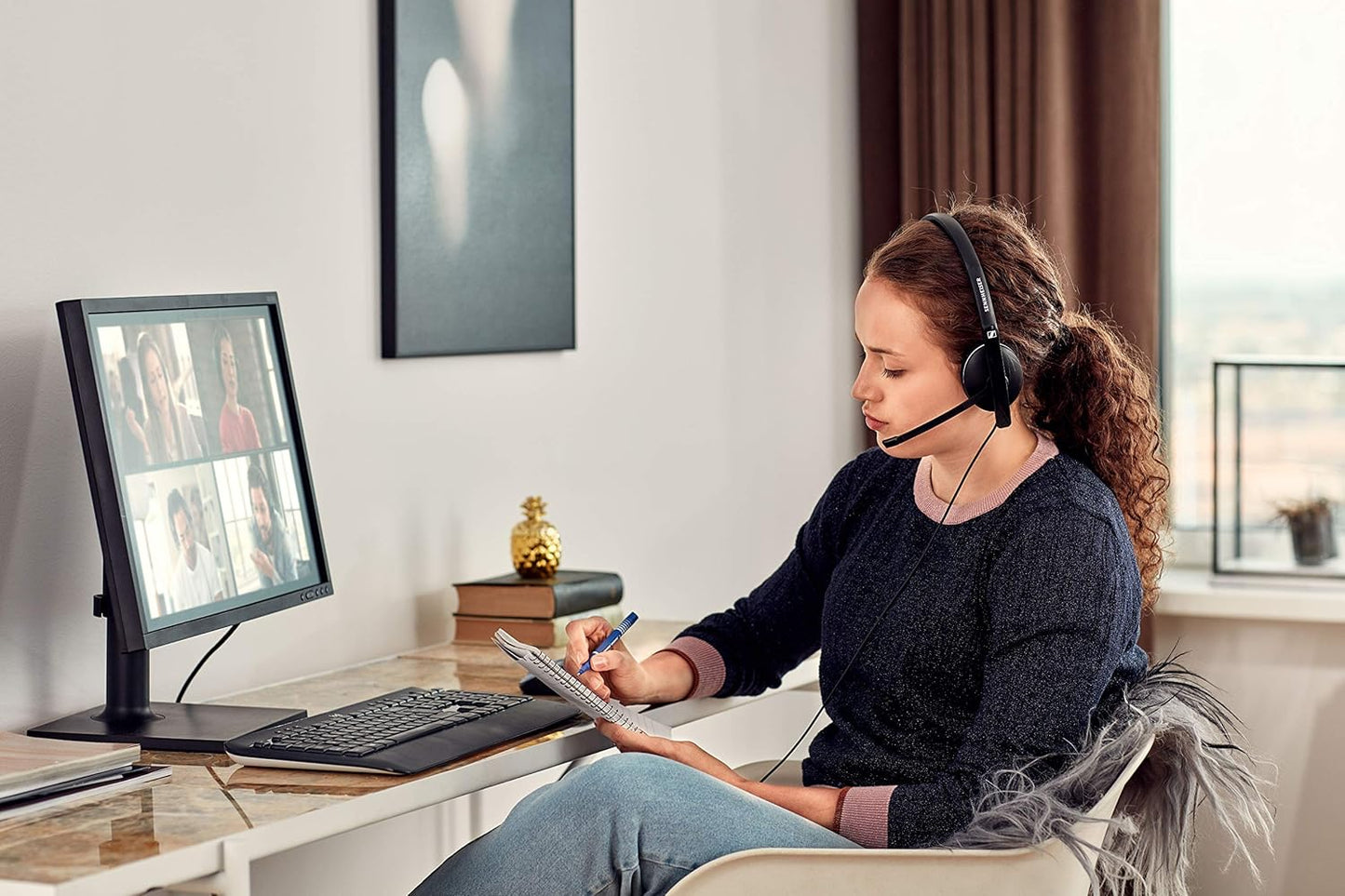 Sennheiser 1000447 PC 3.2 Chat Headset - Noise-Canceling Microphone