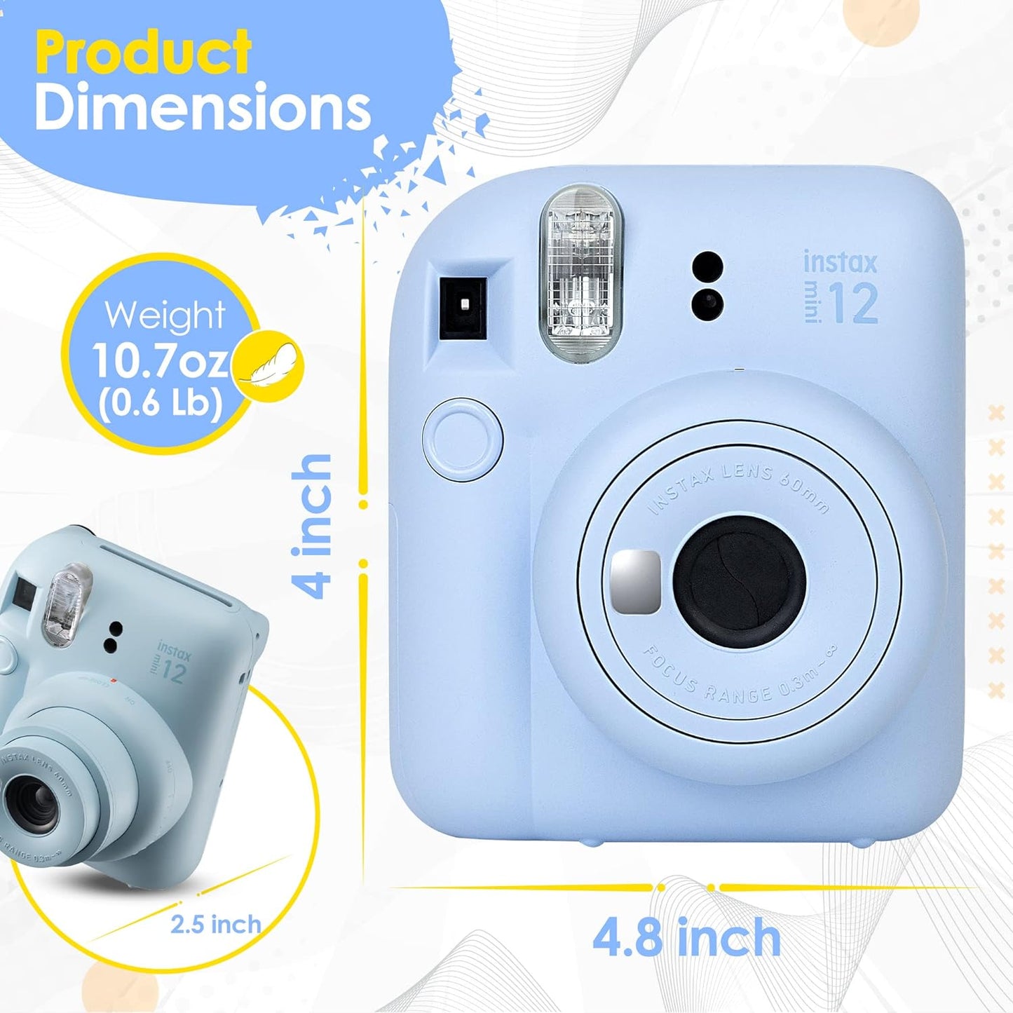 Fujifilm Instax Mini 12 Instant Camera Bundle Mint