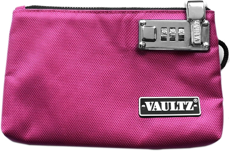Vaultz VZ00471 Locking Money Bag 5x8 Pink Security Pouch — main product image