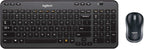 Logitech 920-003376 Wireless Keyboard Mouse Combo Renewed