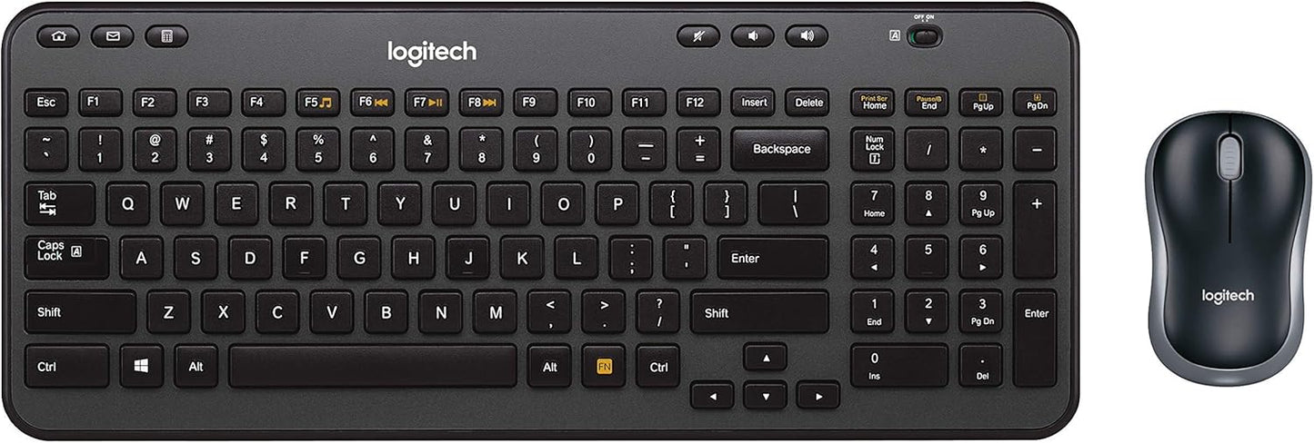 Logitech 920-003376 Wireless Keyboard Mouse Combo Renewed