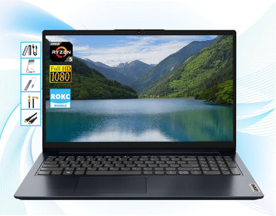 Lenovo 82VG00QFUS IdeaPad 1 15.6" FHD Laptop Ryzen 5 16GB 1TB SSD Bundle