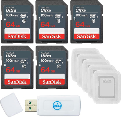 SanDisk SanDisk_64GB_SD_Ultra x5_Case x5_R6 64GB Ultra SD Card 5-Pack