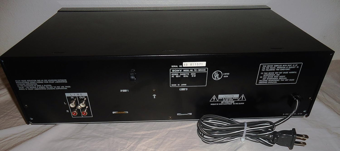 Sony TC-WR445 Dual Cassette Tape Deck